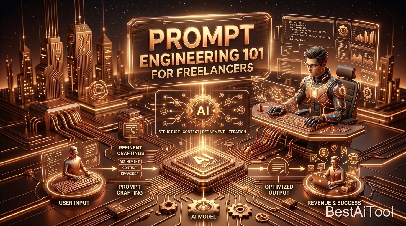 Freelancer mastering AI prompt engineering