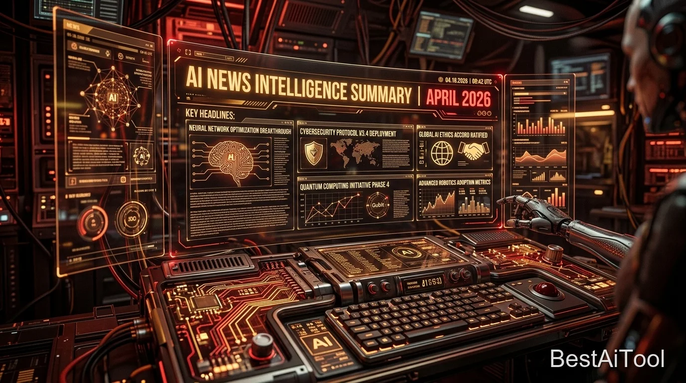 April 2026 AI news roundup showing latest AI technology trends, GPT models, and tools for freelancers