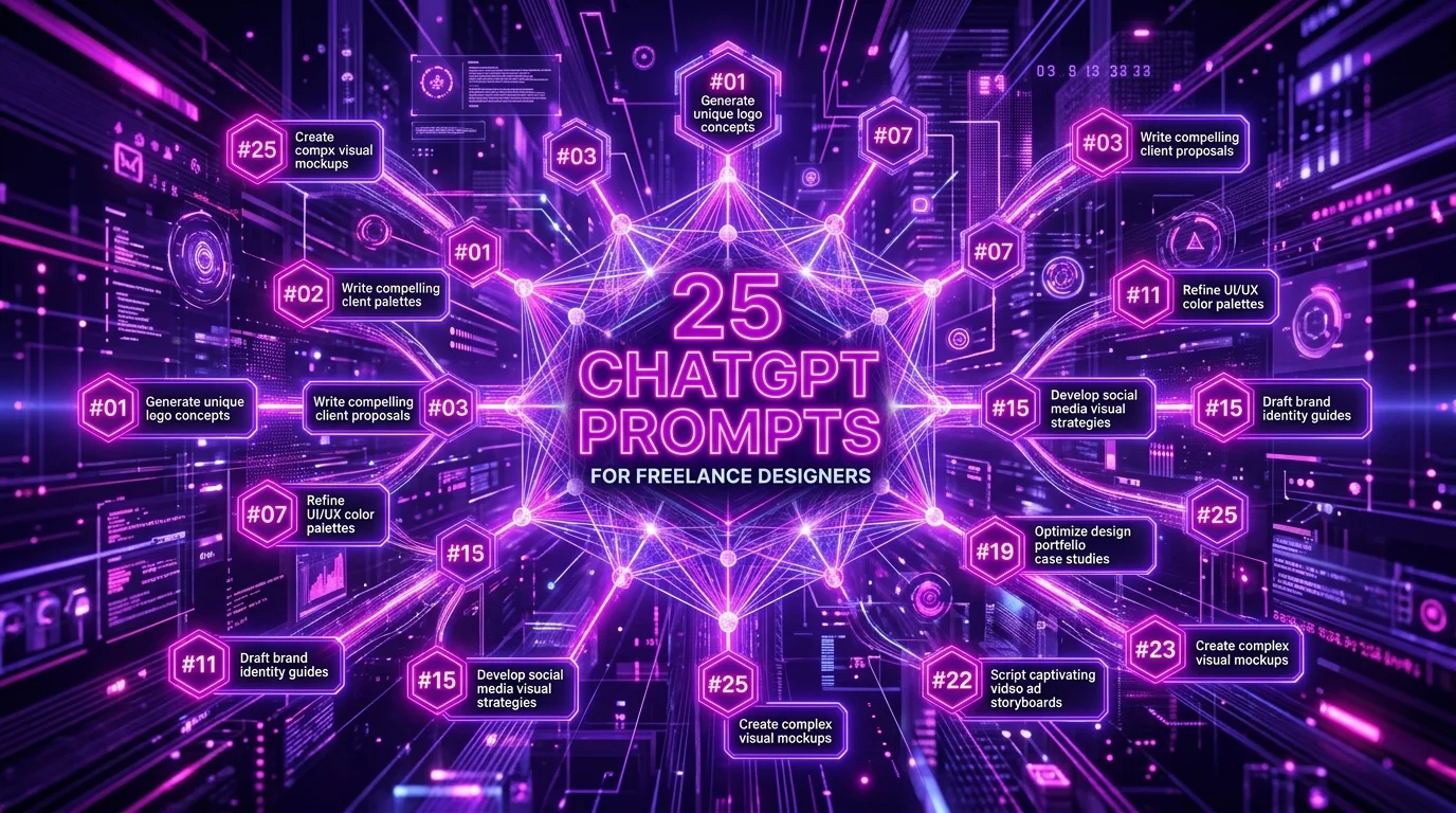 Freelance designer using ChatGPT prompts