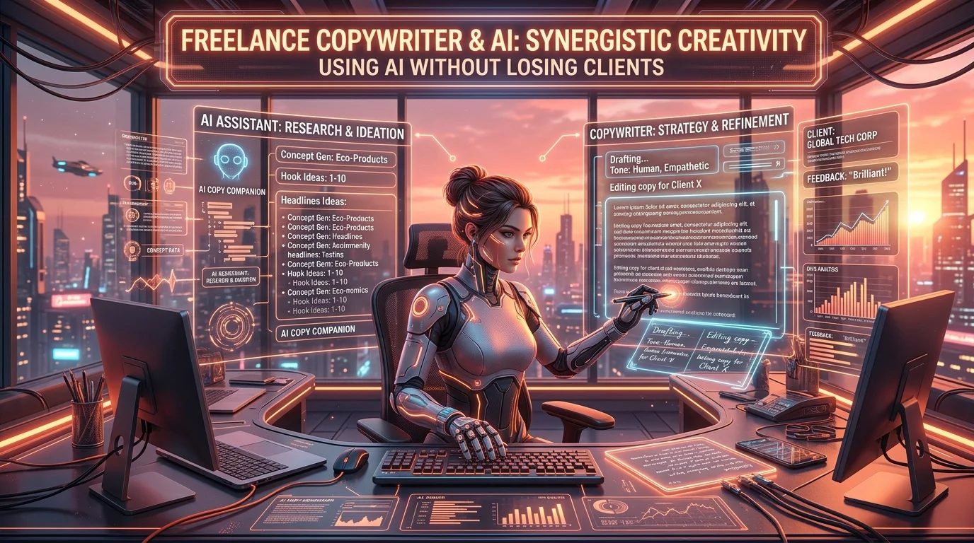 Freelance copywriter using AI tools