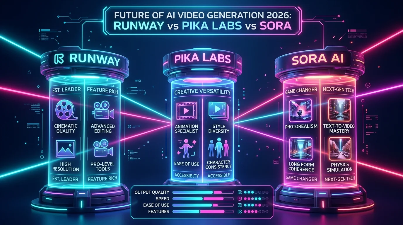 AI video generation comparison Runway Pika Sora